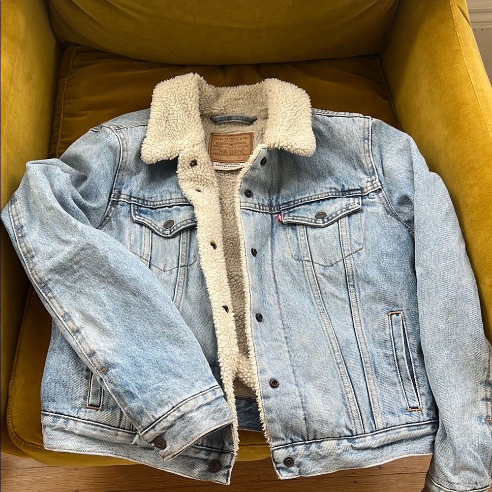 Levi's Light Blue Sherpa Denim Jacket